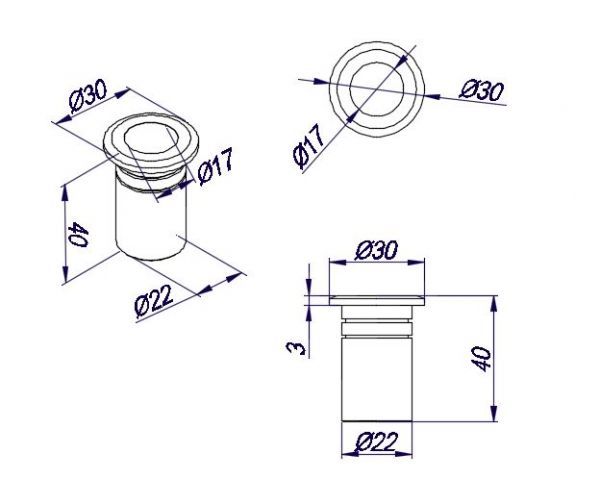 HDL1006/Protikus do podlahy pro zámek HDL150RD/nerez mat
