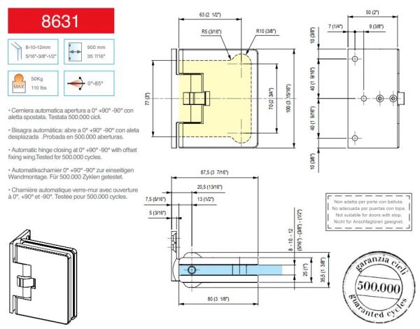 8631-13/Pant s aretací/nerez mat