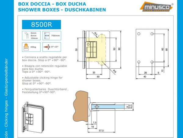 8500R/Pant s nastavitelným úhlem aretace/lesk