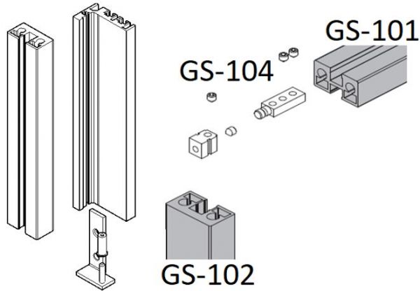 GS102/Svislý profil/elox