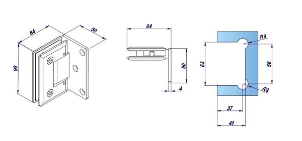 HDL305C-H101AK/lesk/nastavitelný úhel aretace