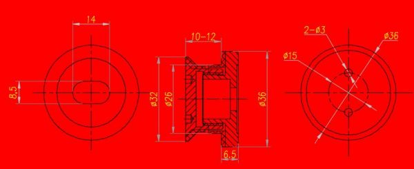 OFF1/6,5 mm/pro kužel