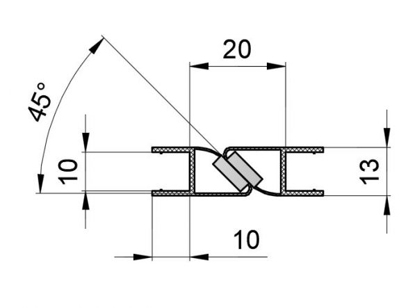 PS8M-U/8mm-2,5m/bílý magnet/ultra průhledný silikon