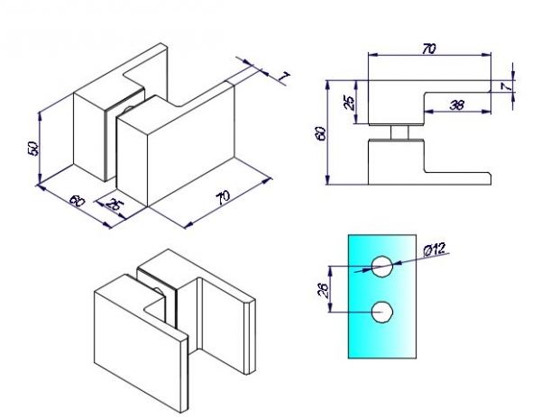 SK07/Pár dveřních knoflíků/lesk