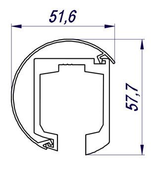 SL020/Vodicí lišta + čelní krytka