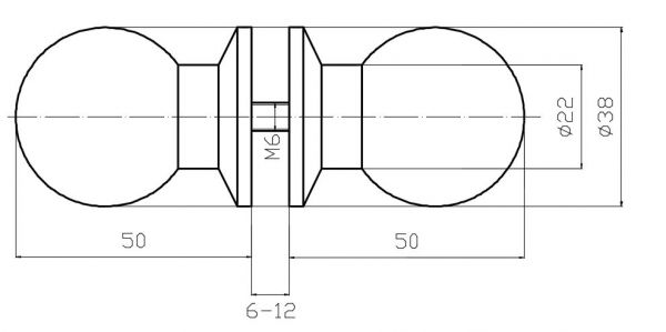TDL80/Pár dveřních knoflíků/lesk